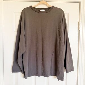 Topshop Brown Long Sleeve Top